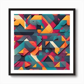 Abstract Geometric Pattern 1 Art Print