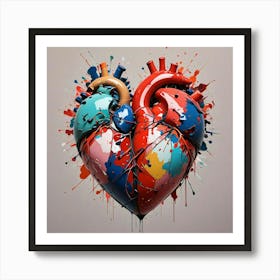 Abstract Heart Art Print