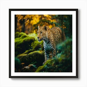 Leopard In The Forest 2 Art Print