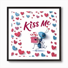 Happy Ant Valentine day Art Print