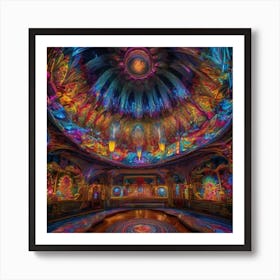 Psychedelic Hall Of Mirrors Art Print