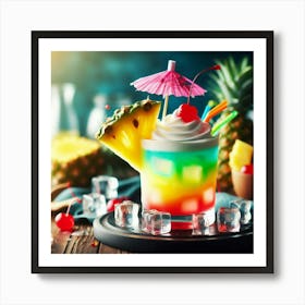 Tropical Cocktail Art Print