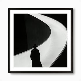 Silhouette Of A Man 3 Art Print