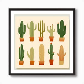 Cactus Illustration Art 36 Art Print