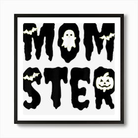 Halloween Momster Women Funny Spider Bat Graphic Art Print