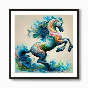 Colorful Horse 18 Art Print