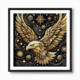 Golden Eagle Canvas Print Art Print