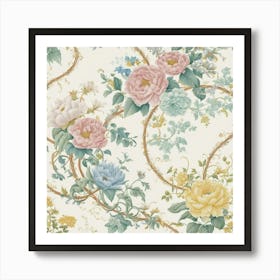 Floral Wallpaper 13 Art Print