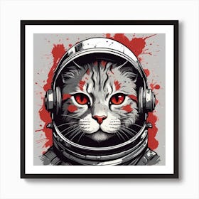 Astronaut Cat Art Print