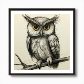 Owl!! Art Print