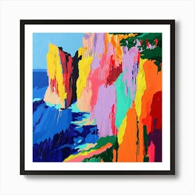 Colourful Abstract Calanques National Park France 4 Art Print