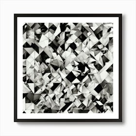 Black and White Abstract Art 52 Art Print