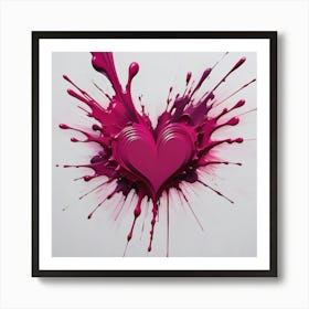 Heart Splash 2 Art Print