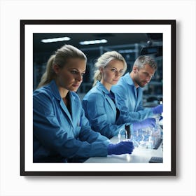 Group Of Scientists Working In Laboratory Art Print