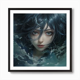 Girl In The Water Art Print