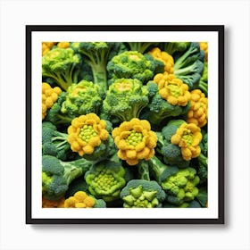 Close Up Of Broccoli 13 Art Print