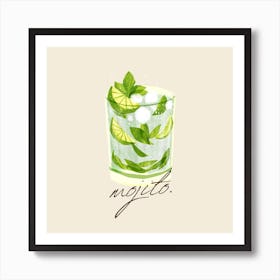 Mojito Square Art Print