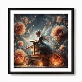 Fairy Reading Book Art Print