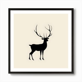 Deer Silhouette Art Print