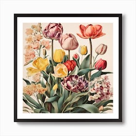 Tulips In A Vase Art Print