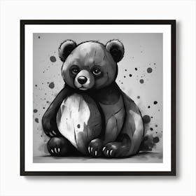 Oso Negro Y Blanco Art Print