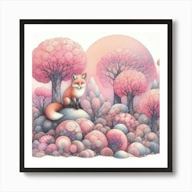 Fox In The Forest Art Print