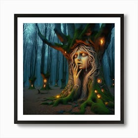 Weeping forest Art Print