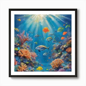 Under The Sea Paintings Art Print Art Print