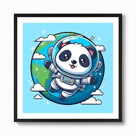 Panda Astronaut Art Print