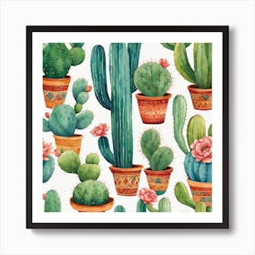 Cactus Painting 3 Art Print