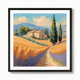 Lavender Fields In Tuscany Ar2 Art Print