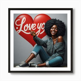 Love You Art Print