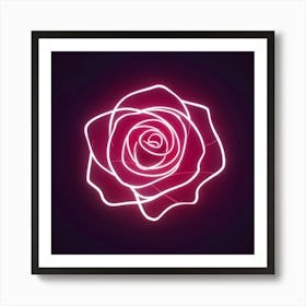 Neon Rose 2 Art Print