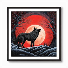 Howling Wolf 2 Art Print
