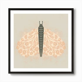 Floral Moth Art Print