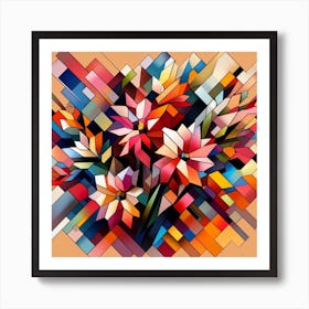 Abstract Flowers 5 Art Print