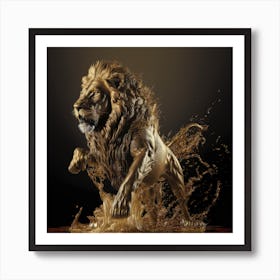 Golden Flood Of Power Art Print