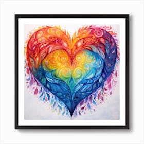 Rainbow Heart Art Print