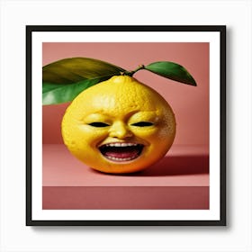 Lemon Face Art Print