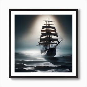 Sailing Ship In The Sea 1 Art Print