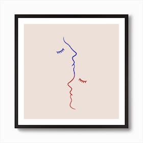 Faces Square Art Print