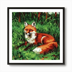 Red Fox In The Forest Art Print