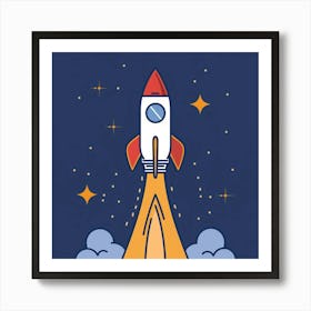 Rocket Launch 5 Art Print