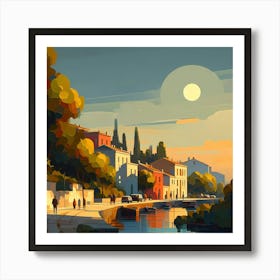 Sunset By The River 9 Art Print