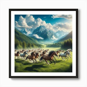 Horses In The Mountains 3 Poster