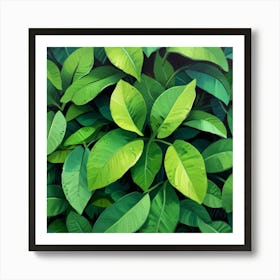 Green Leaves Art Print