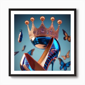 Diamond Heels With Diamond Crown Blue Laurels (1) (1) Art Print