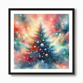 Christmas Tree In The Sky Art Print