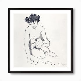 Seated Nude Woman, Paul Signac Art Print
