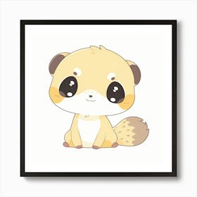 Kawaii Weasel Art Print